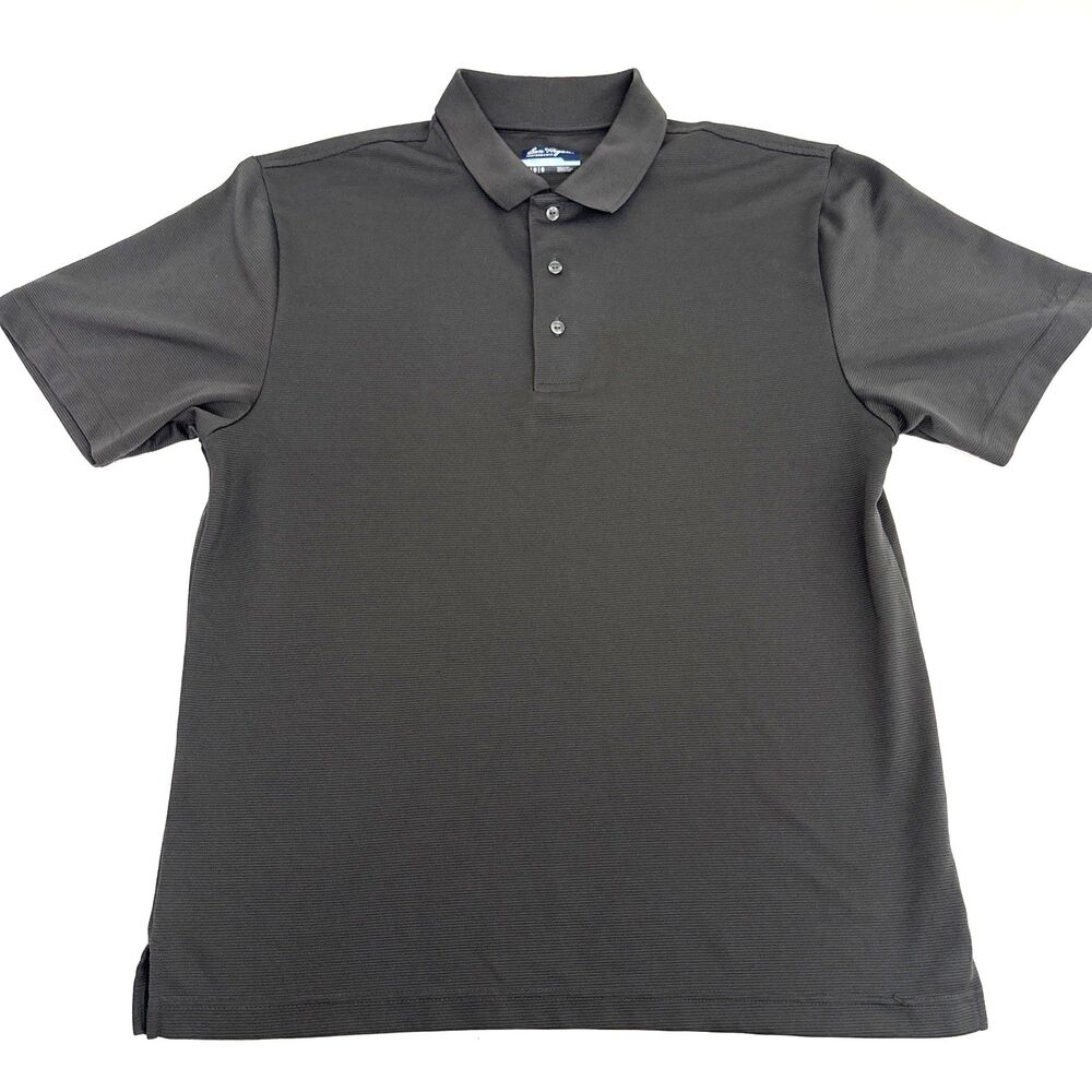 Ben Hogan Polo Performance Shirt Mens Large Gray Stretch Short Sleeve Golf Large